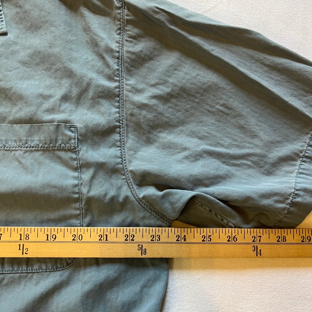 Indigo Palms Denim Company Short Sleeve Button Down Men Large Blue 100% Cotton - Picture 7 of 10